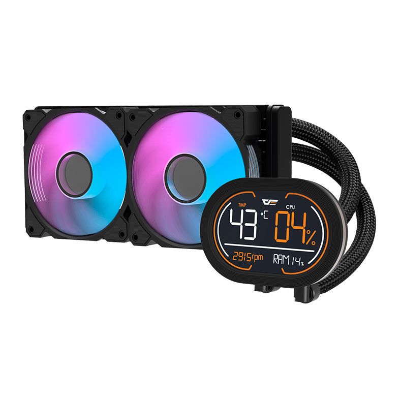 Water Cooler Aigo Darkflash DH240D, ARGB, 240mm, Preto, DH240D-BK