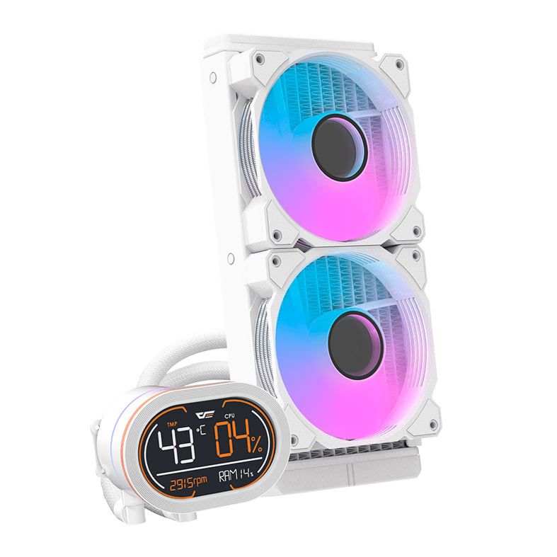 Water Cooler Aigo Darkflash DH240D, ARGB, 240mm, Branco, DH240D-WH