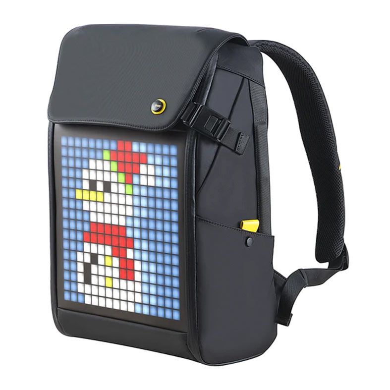 Mochila Divoom Backpack M, Painel de Led, Bluetooth, Preta, DIVOOM-BACKPACK-M