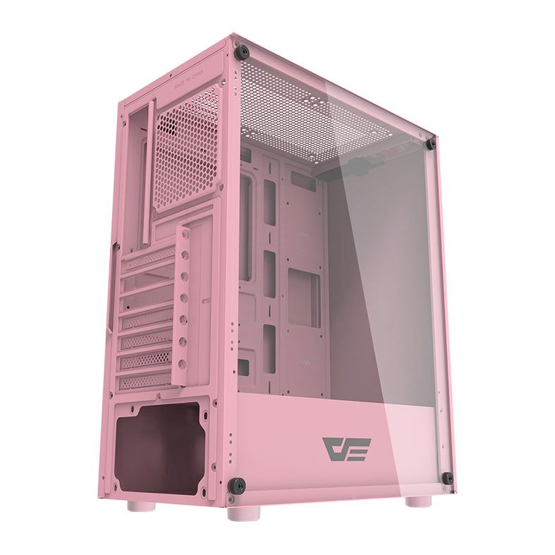 Gabinete Gamer Aigo DarkFlash DK100, Mid-Tower, Lateral de Vidro, Rosa, DK100-PK