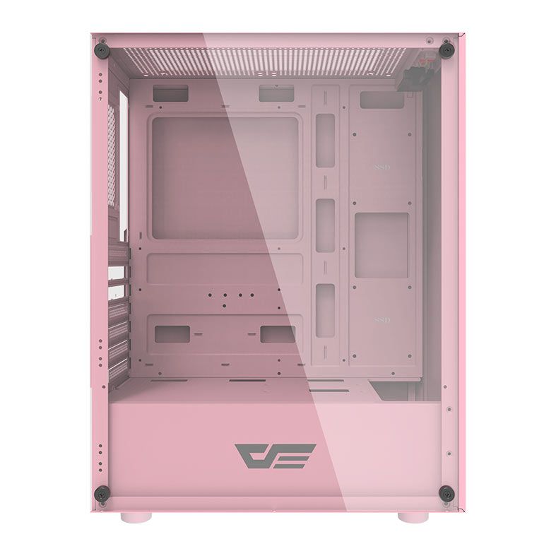 Gabinete Gamer Aigo DarkFlash DK100, Mid-Tower, Lateral de Vidro, Rosa, DK100-PK