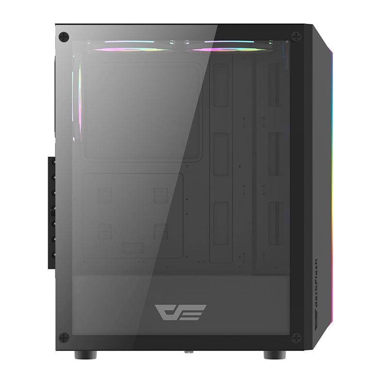 Gabinete Gamer Aigo DarkFlash DK151, RGB, Mid-Tower, Lateral de Vidro, Com 3 Fans, Preto, DK151-BK