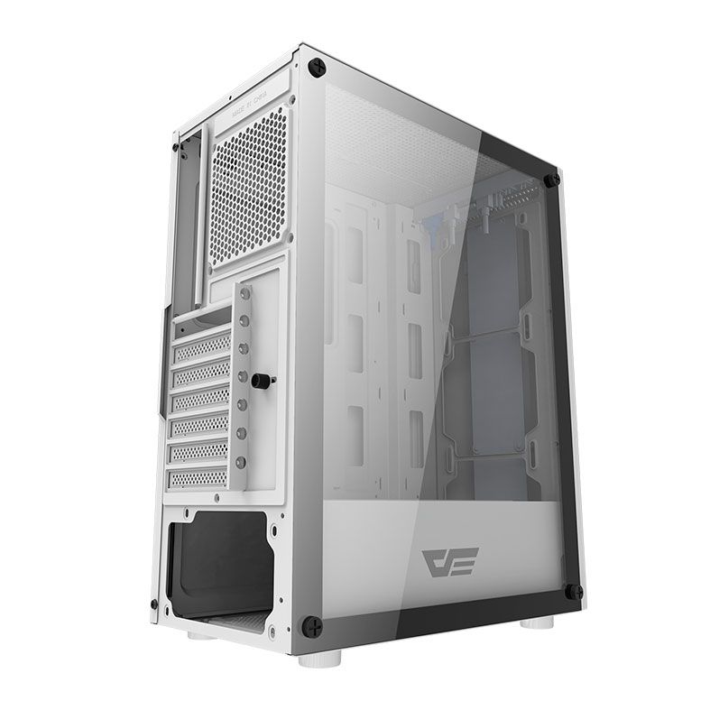 Gabinete Gamer Aigo DarkFlash DK151, RGB, Mid-Tower, Lateral de Vidro, Com 3 Fans, Branco, DK151-WH
