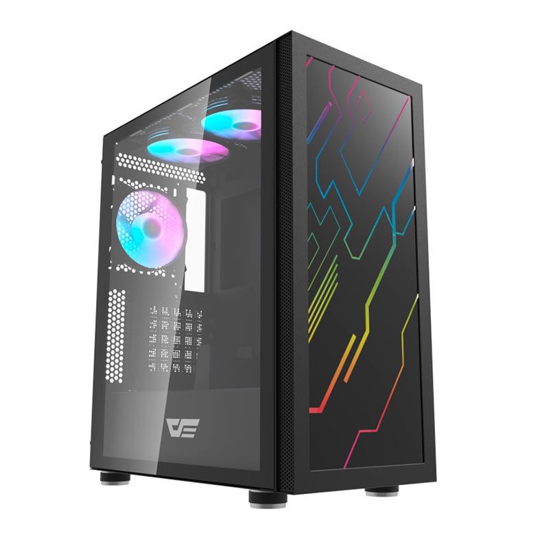 Gabinete Gamer Aigo Darkflash DK210, Mid-Tower, Lateral de Vidro, Preto, DK210-BK