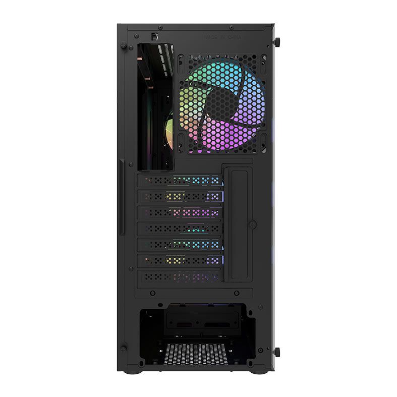 Gabinete Gamer Aigo DarkFlash DK351, RGB, Mid-Tower, Lateral de Vidro, Com 4 Fans, Preto, DK351-BK