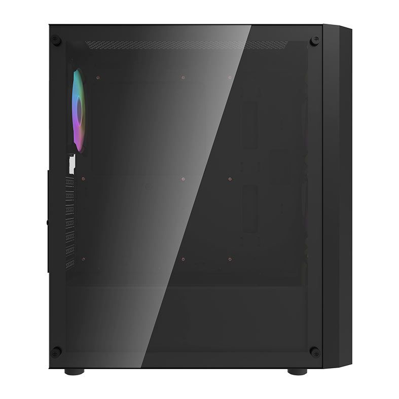 Gabinete Gamer Aigo DarkFlash DK351, RGB, Mid-Tower, Lateral de Vidro, Com 4 Fans, Preto, DK351-BK