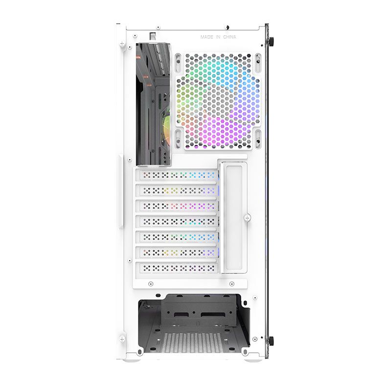 Gabinete Gamer Aigo Darkflash DK351, RGB, Mid-Tower, Lateral de Vidro, Com 4 Fans, Branco, DK351-WH