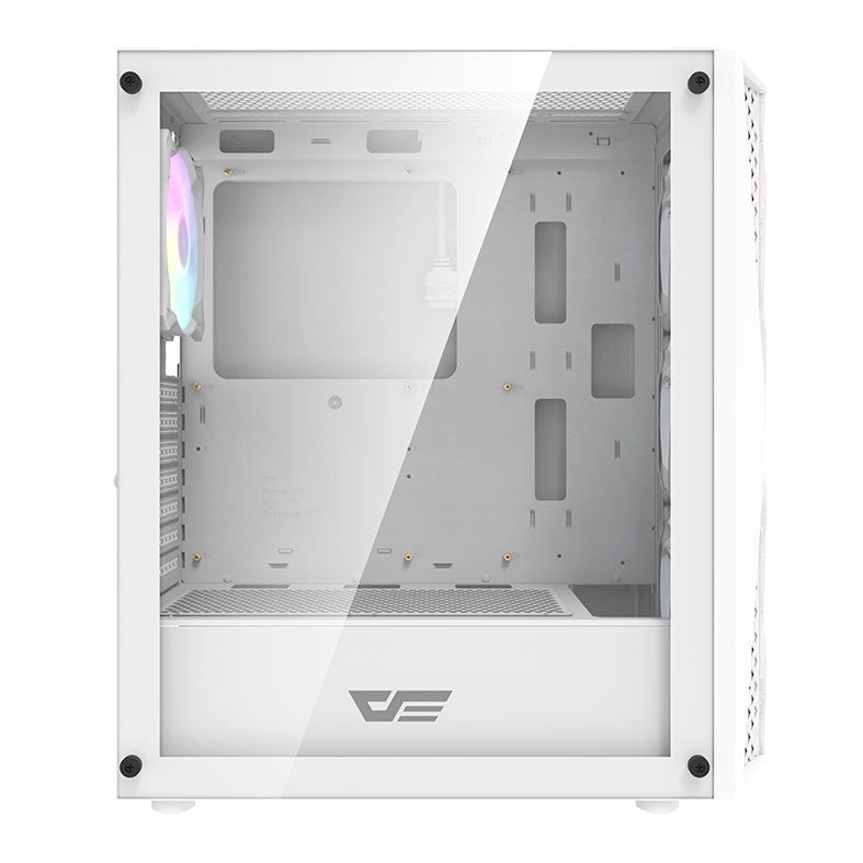 Gabinete Gamer Aigo DarkFlash DK352 Mesh, Mid-Tower, Lateral de Vidro, Com 4 Fans, Branco, DK352WH-MESH-4F