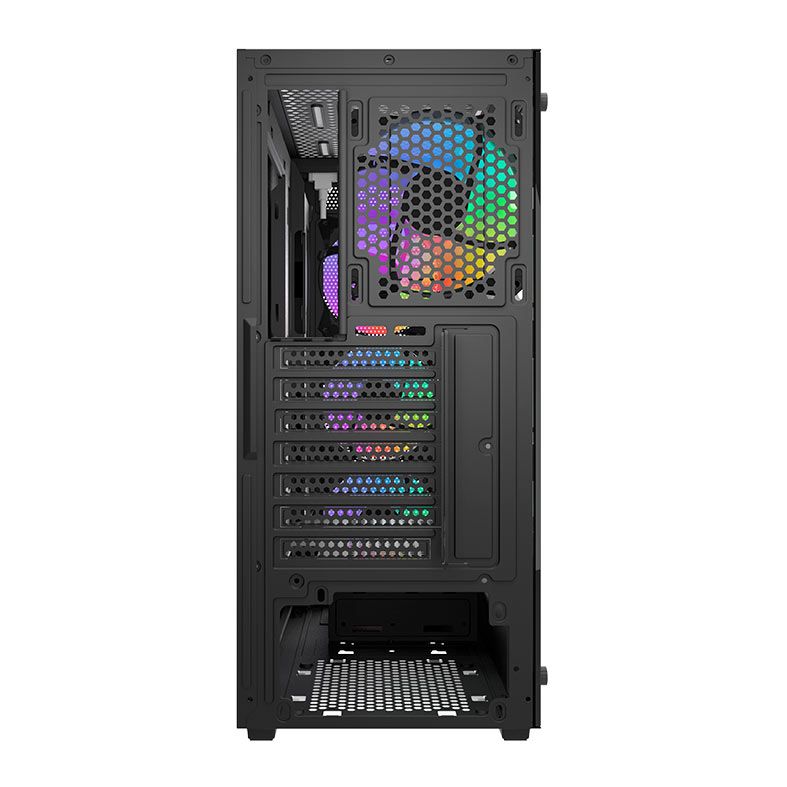 Gabinete Gamer Aigo Darkflash DK353, ARGB, Mid-Tower, Lateral de Vidro, Com 4 Fans, Preto, DK353-BK