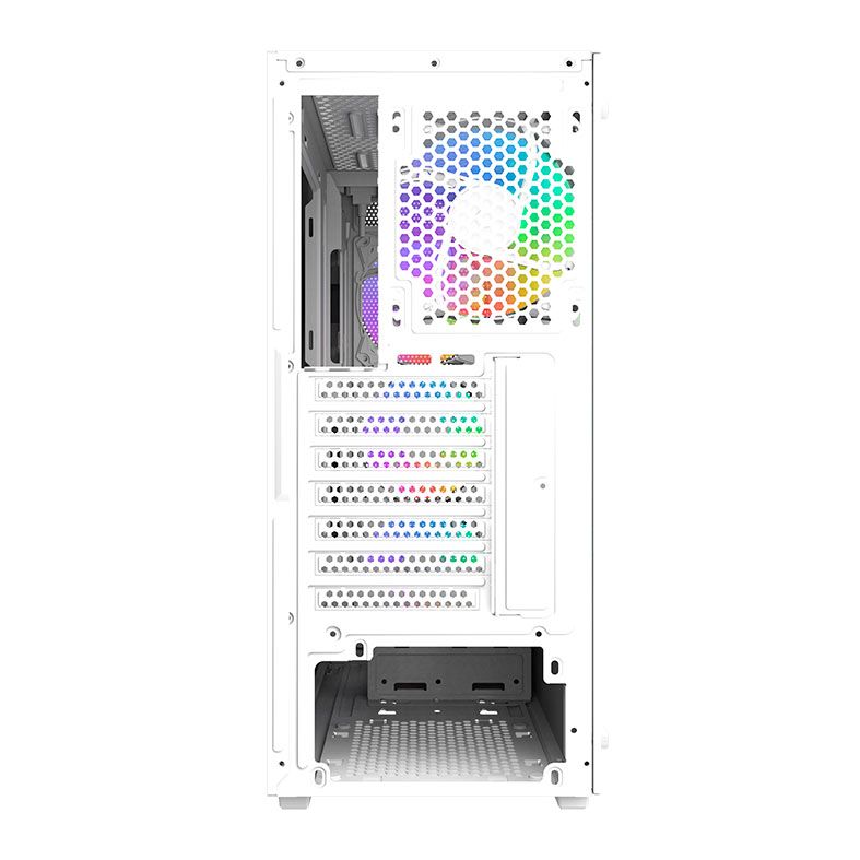 Gabinete Gamer Aigo Darkflash DK353 RGB Mid Tower Lateral De Vidro Com 4 Fans Branco DK353