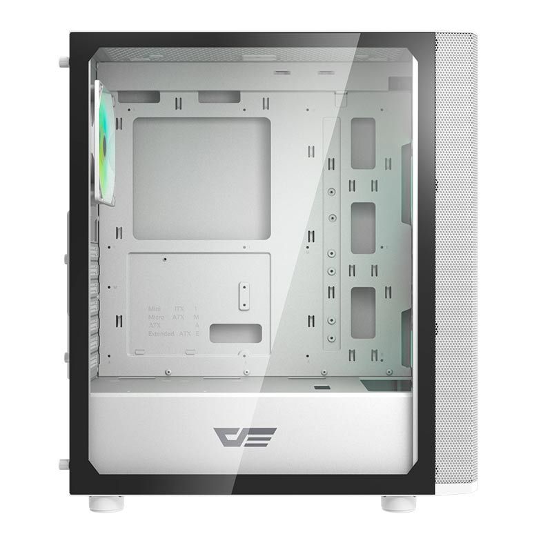 Gabinete Gamer Aigo Darkflash DK360 Mesh, Mid-Tower, Lateral De Vidro, Com 3 Fans, Branco, DK360WH-MESH-3F