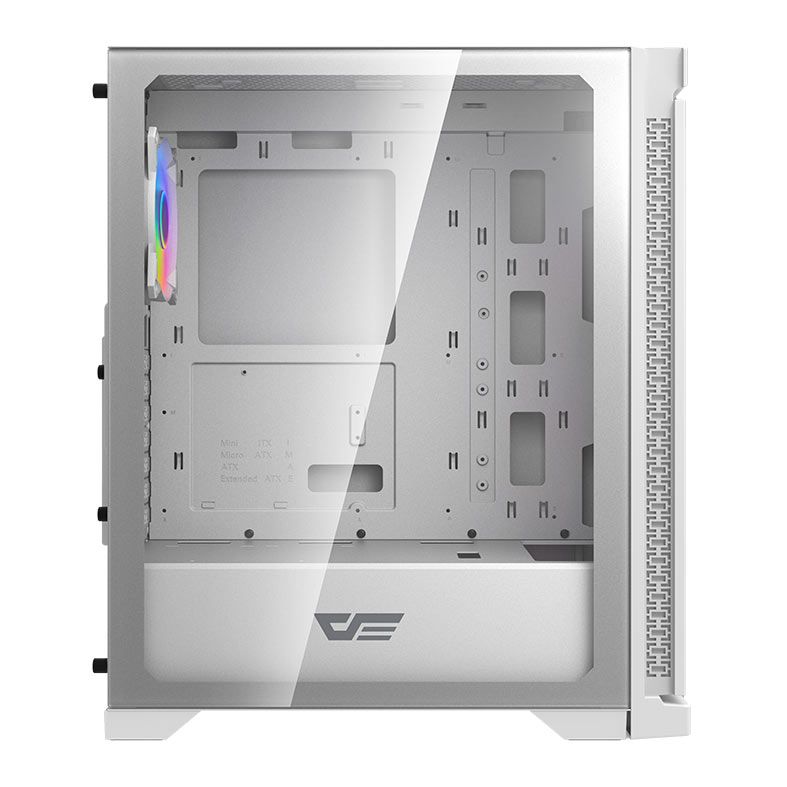 Gabinete Gamer Aigo Darkflash DK361, RGB, Mid-Tower, Lateral De Vidro, Com 4 Fans, Branco, DK361-WH
