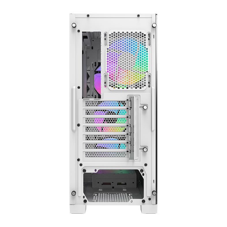 Gabinete Gamer Aigo Darkflash DK361, RGB, Mid-Tower, Lateral De Vidro, Com 4 Fans, Branco, DK361-WH