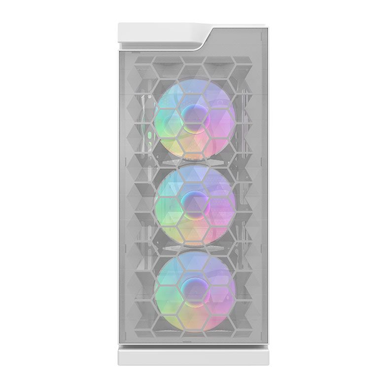 Gabinete Gamer Aigo Darkflash DK361, RGB, Mid-Tower, Lateral De Vidro, Com 4 Fans, Branco, DK361-WH