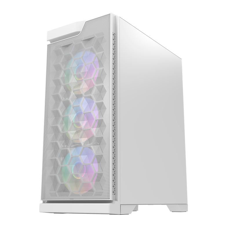Gabinete Gamer Aigo Darkflash DK361, RGB, Mid-Tower, Lateral De Vidro, Com 4 Fans, Branco, DK361-WH