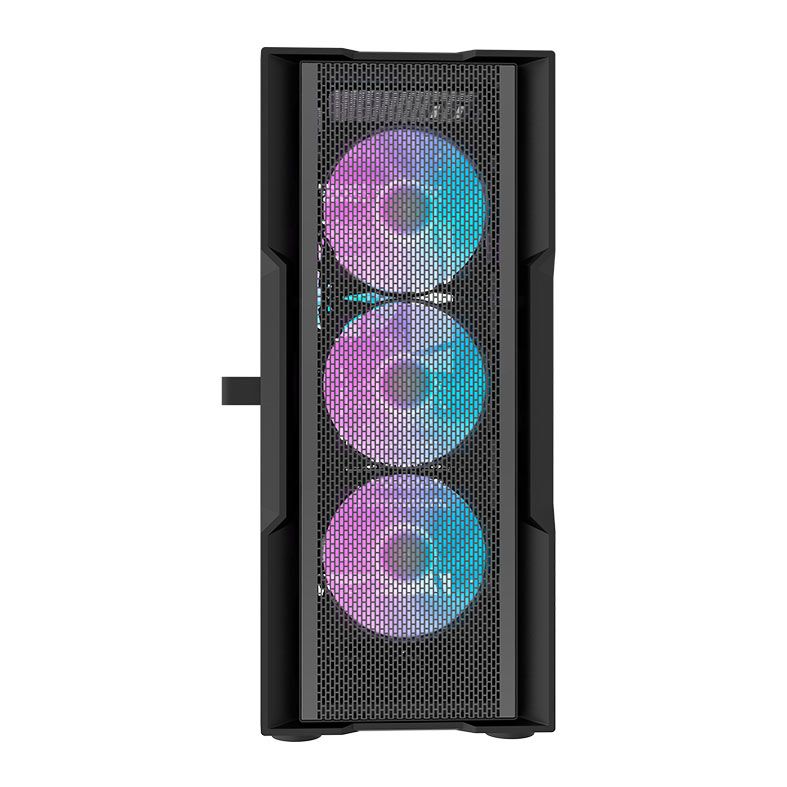 Gabinete Gamer Aigo Darkflash DK431 Mesh, Mid-Tower, Lateral De Vidro, Com 4 Fans, Preto, DK431-MESH-4F
