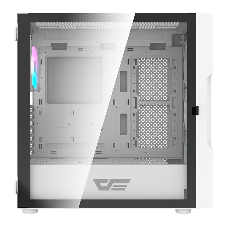 Gabinete Gamer Aigo Darkflash DK431 Mesh, RGB, Mid-Tower, Lateral De Vidro, Com 4 Fans, Branco, DK431MESH-WH
