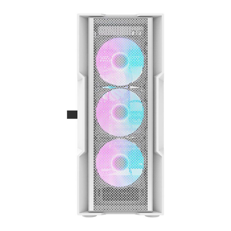 Gabinete Gamer Aigo Darkflash DK431 Mesh, RGB, Mid-Tower, Lateral De Vidro, Com 4 Fans, Branco, DK431MESH-WH