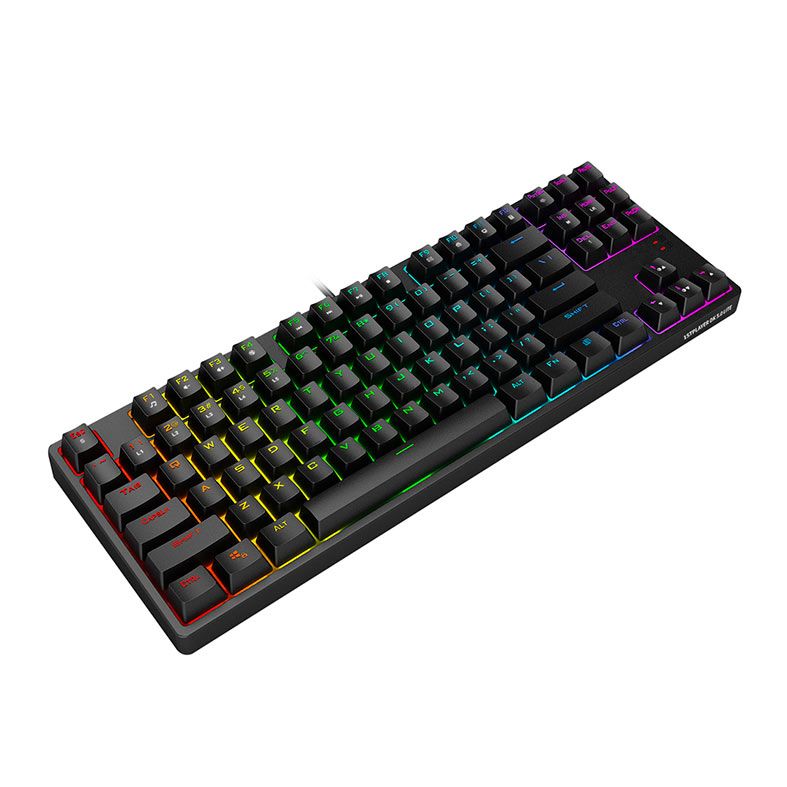 Teclado Mecanico Gamer 1STPlayer New Invader DK5.0 Lite II, RGB, Switch Azul, Preto, DK5-LITE