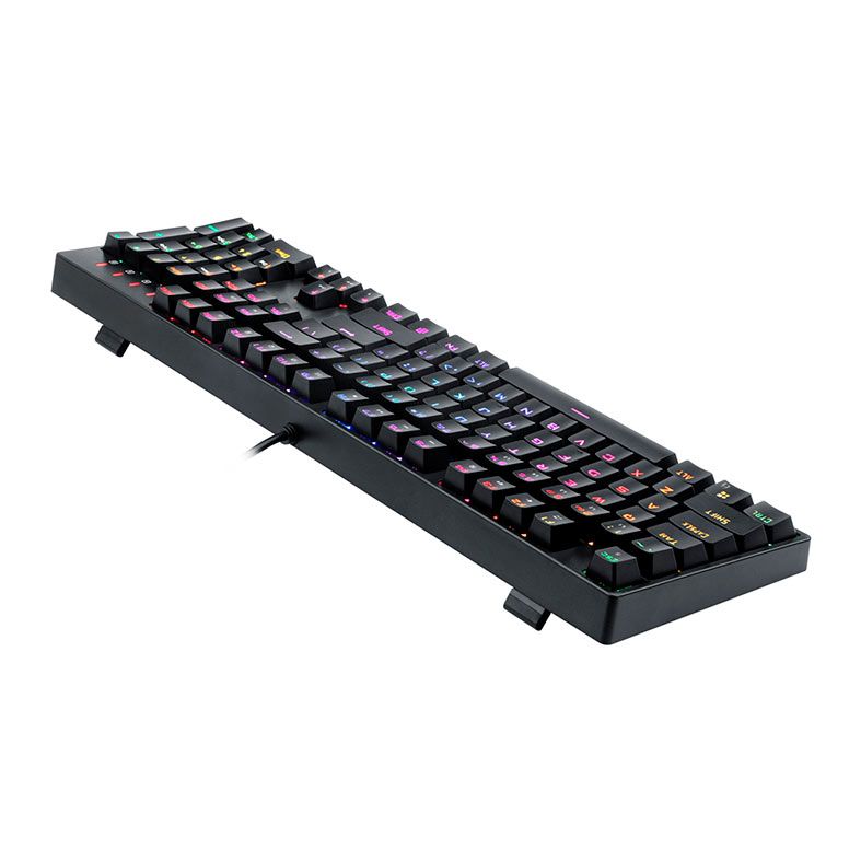 Teclado Mecanico Gamer 1STPlayer DK5.0 II, RGB, Switch Azul, Preto, DK5