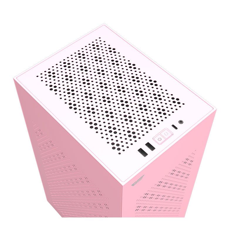 Gabinete Gamer Aigo Darkflash DLH21, Mini-Tower, Lateral de Vidro, Rosa, DLH21-PINK