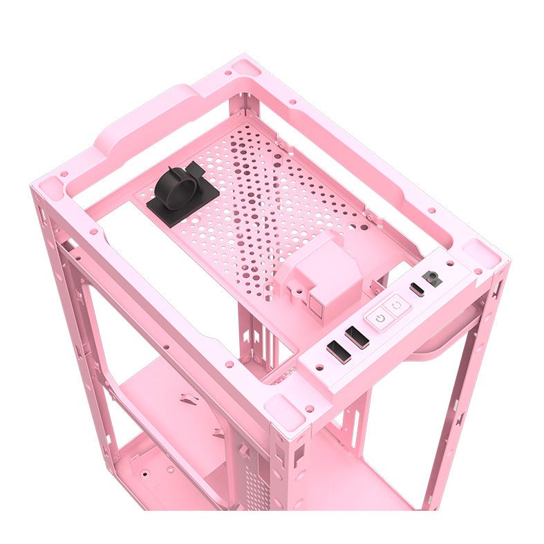 Gabinete Gamer Aigo Darkflash DLH21, Mini-Tower, Lateral de Vidro, Rosa, DLH21-PINK