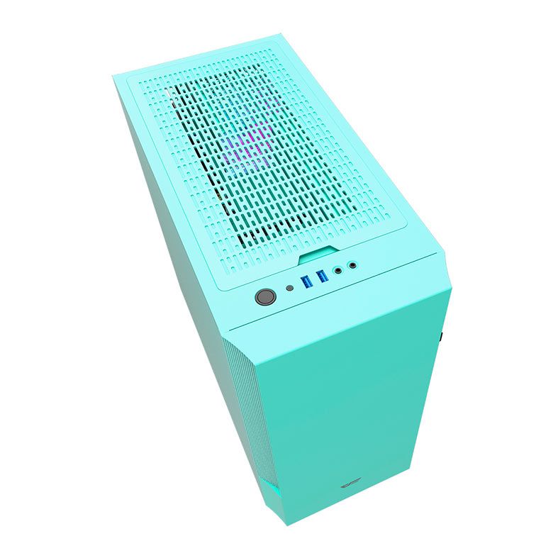 Gabinete Gamer Aigo Darkflash DLV22, Mid-Tower, Lateral de Vidro, Verde, DLV22-GREEN