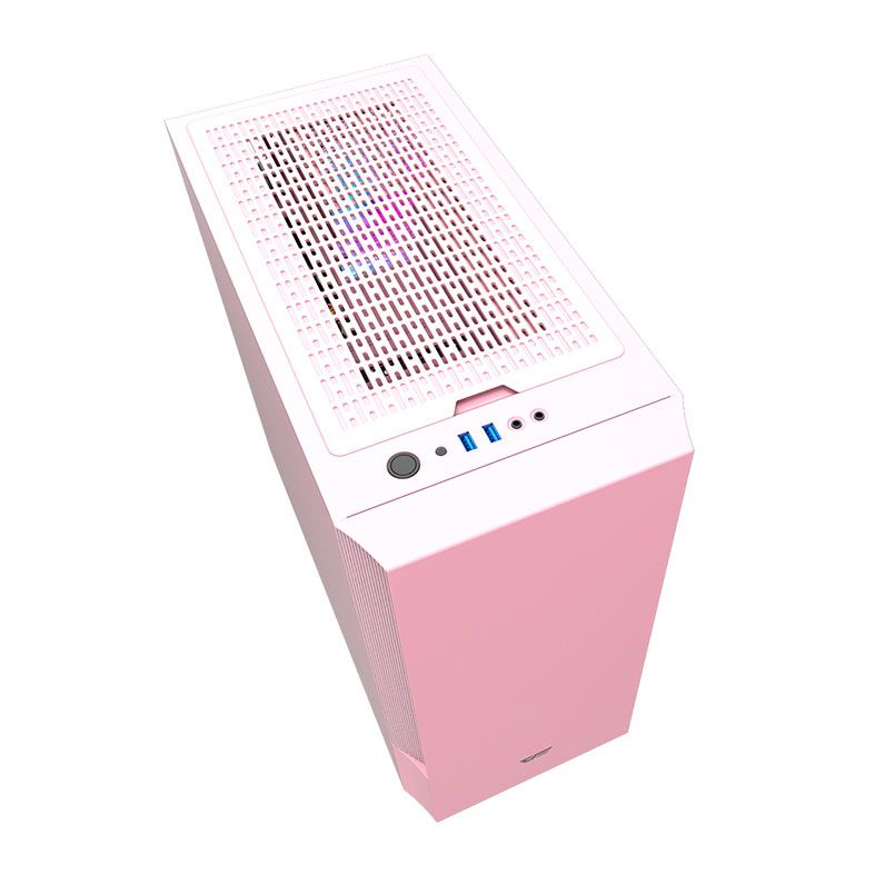 Gabinete Gamer Aigo Darkflash DLV22, Mid-Tower, Lateral de Vidro, Rosa, DLV22-PINK
