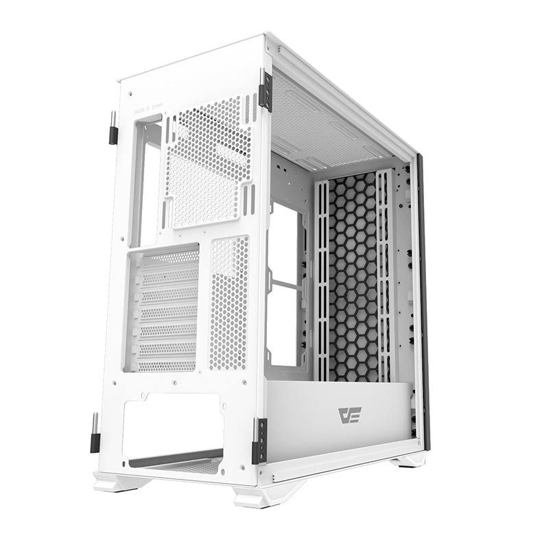 Gabinete Gamer Aigo DarkFlash DLX 21 Mesh Branco Lateral Vidro, DLX-21-MESH-WHITE