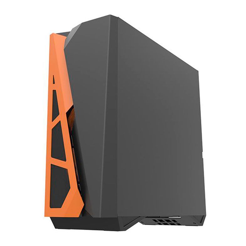 Gabinete Gamer Aigo Darkflash DLZ 31 Mesh, RGB, Lateral De Vidro, Com 4 fans, Preto e Laranja, DLZ31MESHBLACK