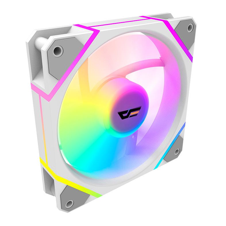 Ventoinha Aigo Darkflash DM12 F, ARGB, 120mm, Branco, DM12F-WH
