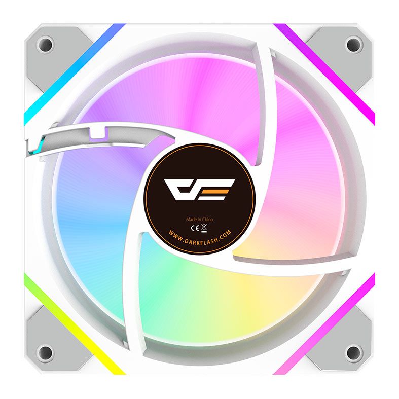 Ventoinha Aigo Darkflash DM12 F, ARGB, 120mm, Branco, DM12F-WH