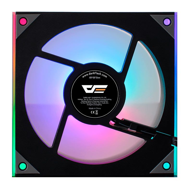 Ventoinha Aigo Darkflash DM8, ARGB, 120mm, Preto, DM8-ARGB-BK
