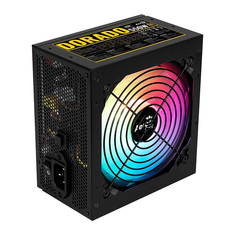 Fonte Aerocool Dorado, 550W, RGB, 80 Plus Gold, Preto, DORADO-550W