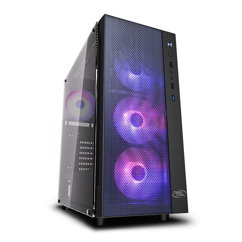 Gabinete Gamer Deepcool Matrexx Mesh Rgb Mid Tower Lateral De