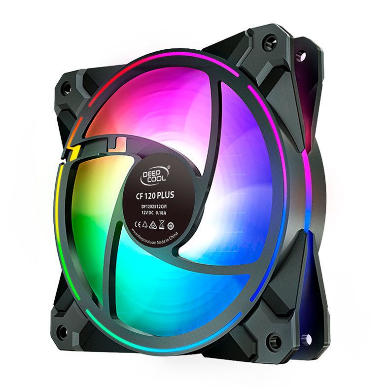 Kit Ventoinhas DeepCool Gamer Storm CF120 Plus 3x120mm A-RGB, DP-F12-AR-CF120P-3P