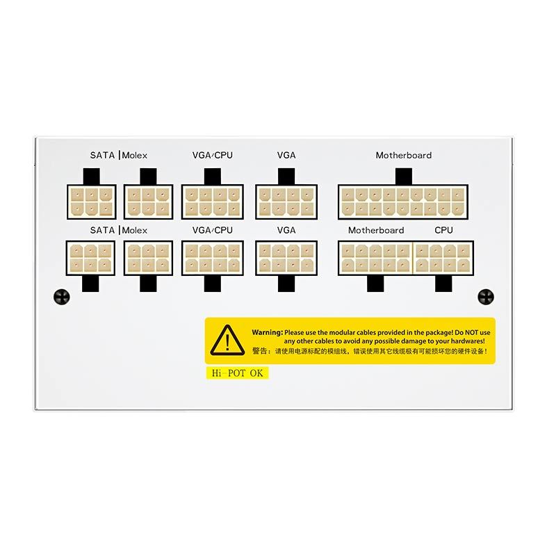 Fonte DeepCool DQ750 Full Modular 80Plus Gold White, DP-GD-DQ750-M-V2L-WH