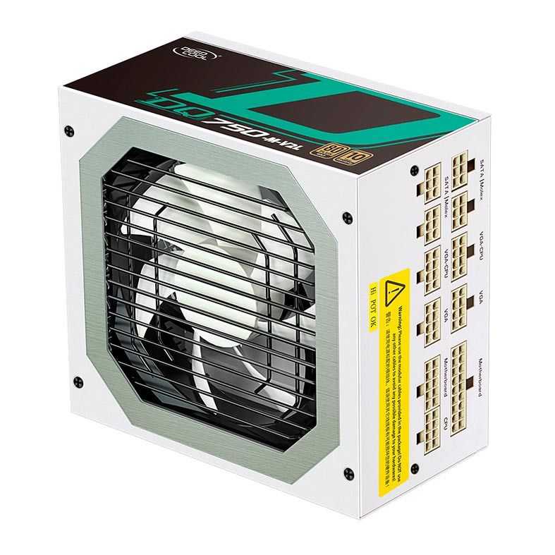 Fonte DeepCool DQ750 Full Modular 80Plus Gold White, DP-GD-DQ750-M-V2L-WH