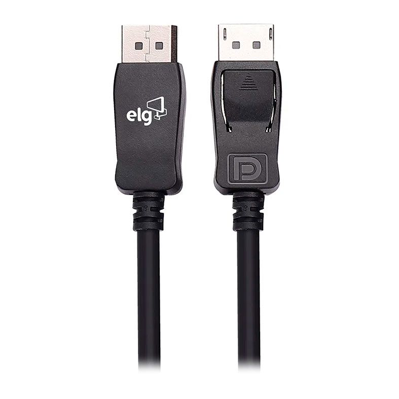 Cabo DisplayPort 1.4 ELG, 8K Ultra HD, 240Hz, 2m, Preto, DP1420