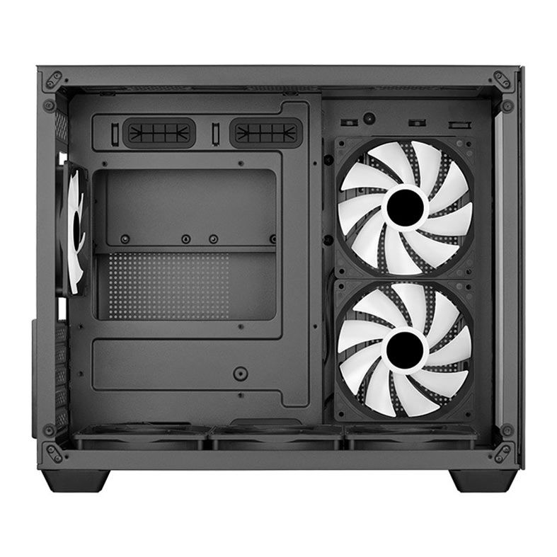 Gabinete Gamer Aerocool Dryft Mini, RGB, Mini-Tower, Lateral de Vidro, Com 6 Fans, Preto, DRYFT-MINI-G-BK-V2