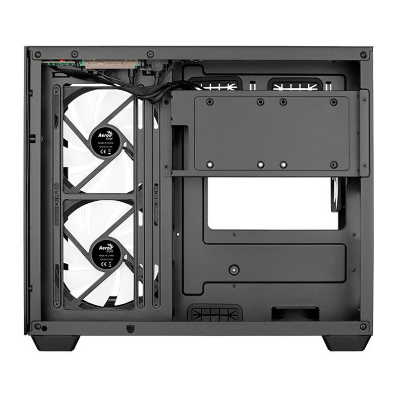 Gabinete Gamer Aerocool Dryft Mini, RGB, Mini-Tower, Lateral de Vidro, Com 6 Fans, Preto, DRYFT-MINI-G-BK-V2
