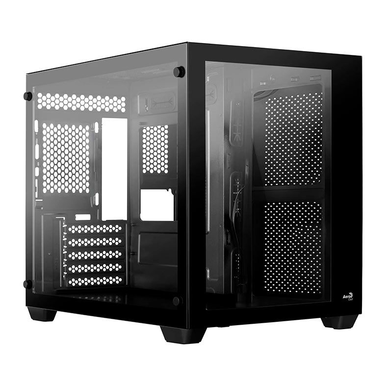 Gabinete Gamer Aerocool Dryft Mini, Mini-Tower, Lateral de Vidro, Preto, DRYFT-MINI-G-BK-V3