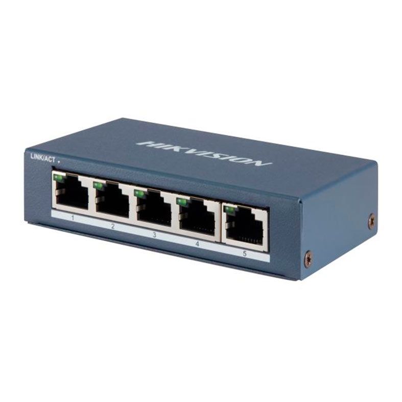 Switch Hikvision DS-3E0505-E, 5 Portas, 10/100/1000, Cinza, DS-3E0505-E