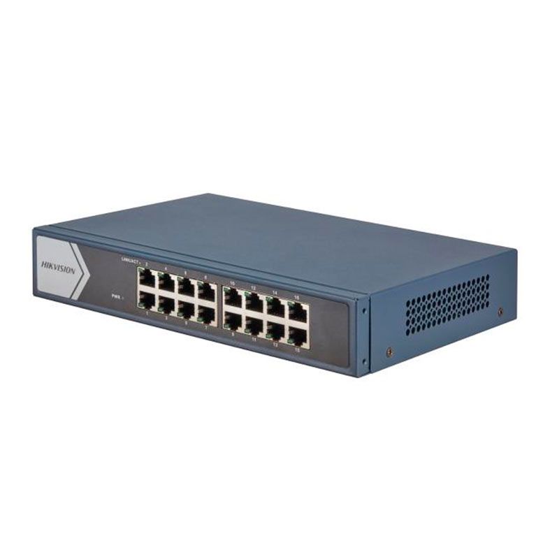 Switch Hikvision DS-3E0516-E-B, 16 Portas, 10/100/1000, Cinza, DS-3E0516-E-B