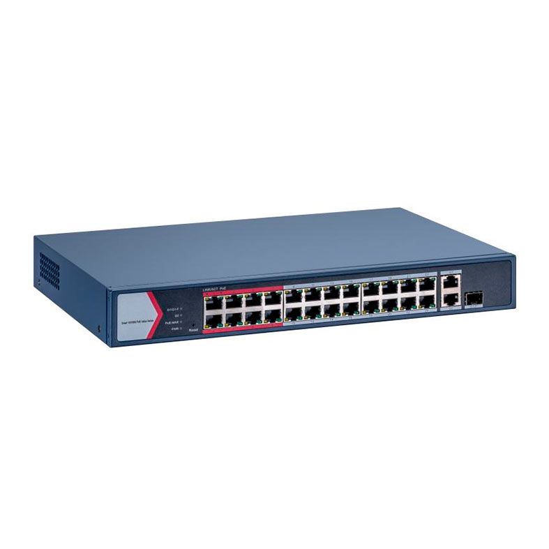 Switch Hikvision DS-3E1326P, 24 Portas PoE, 10/100, Cinza, DS-3E1326P-EI-M