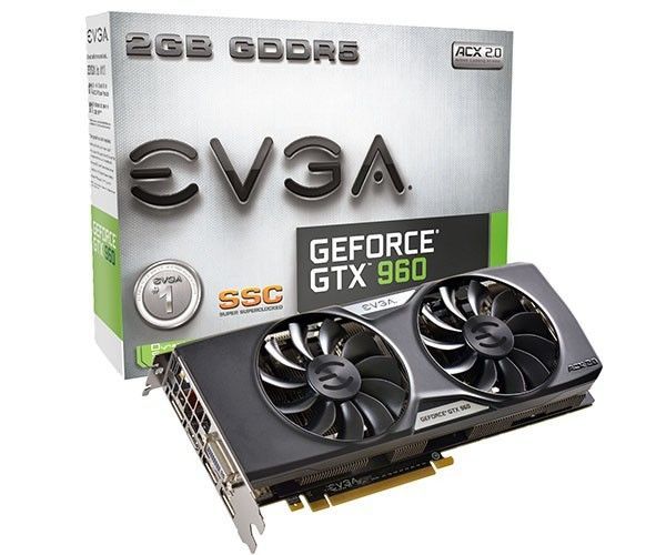 Placa de Video EVGA GeForce GTX 960 2GB GDDR5 SSC 128-bit, 02G-P4-2966-KR