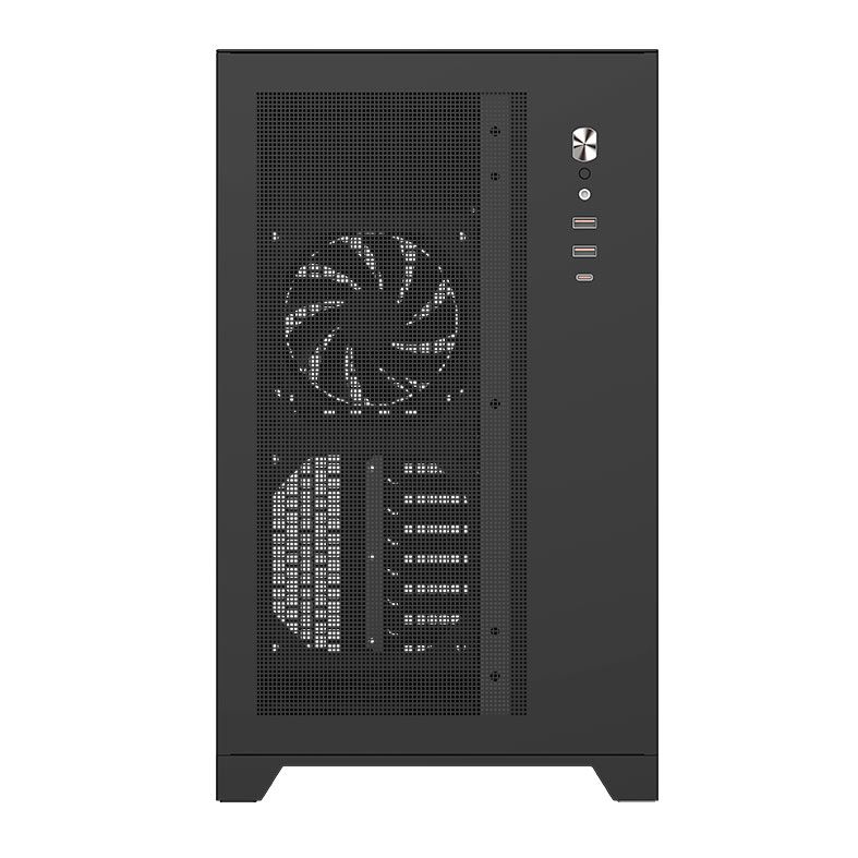 Gabinete Gamer Aigo Darkflash DS5000 Mesh, Lateral De Vidro, Com 5 Fans, Preto, DS5000BK-MESH-5F