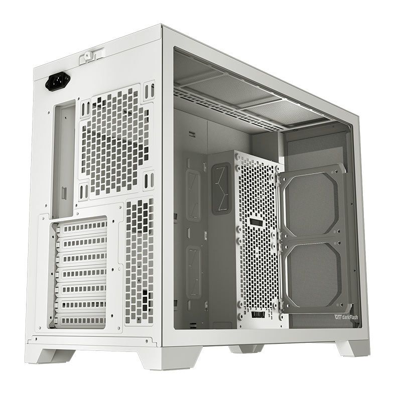 Gabinete Gamer Aigo Darkflash DS5000 Mesh, Full-Tower, Lateral De Vidro, Com 5 Fans, Branco, DS5000WH-MESH-5F