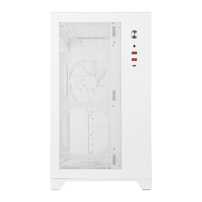 Gabinete Gamer Aigo Darkflash DS5000 Mesh, Full-Tower, Lateral De Vidro, Com 5 Fans, Branco, DS5000WH-MESH-5F