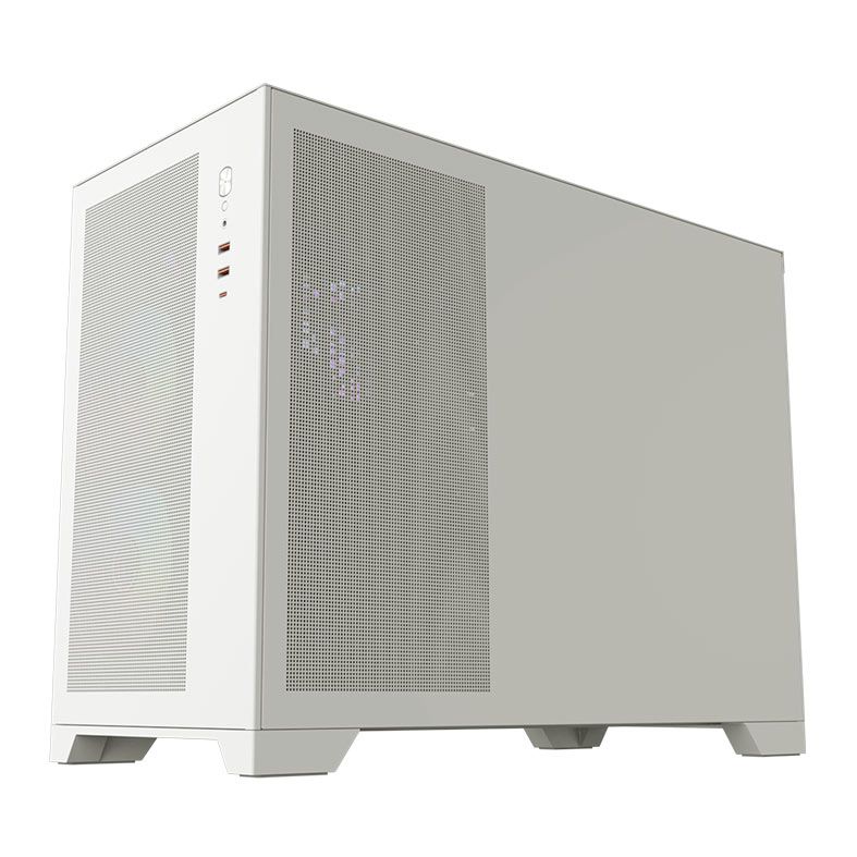 Gabinete Gamer Aigo Darkflash DS5000 Mesh, Full-Tower, Lateral De Vidro, Com 5 Fans, Branco, DS5000WH-MESH-5F